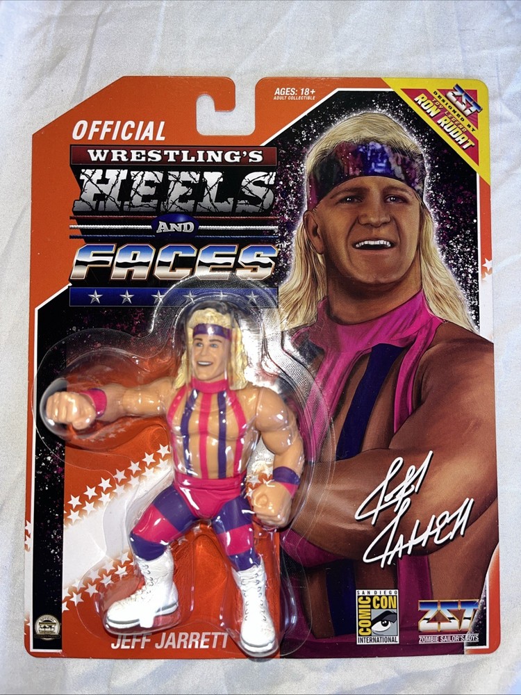 Jeff Jarrett MOC Zombie Sailor Toys Heels & Faces SDCC Orange Card ZST