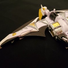 2003 Bandai Power Rangers Dino Thunder White Drago Zord Raptor Toy Rider White