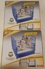 LOT 2 WWE Legends CLASSIC CAGE PLAYSET Mattel Elite Blue 2023 RARE Soldout!