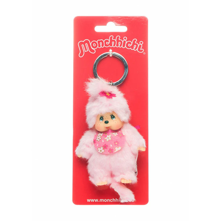 4″ Monchhichi Keychain – Bebichhichi Cherry Blossom Mascot – Authentic Plush
