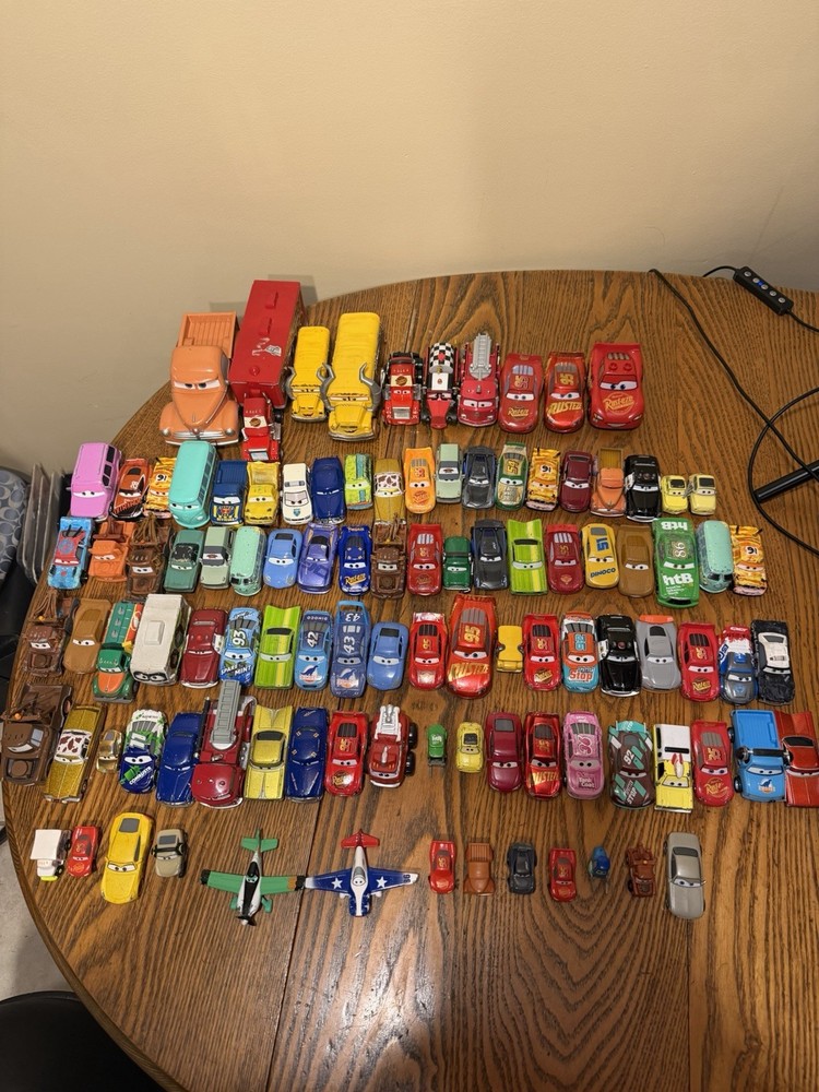 Disney Pixar Cars Diecast HUGE LOT of 103 Cars Tow Trucks Planes Grand Prix