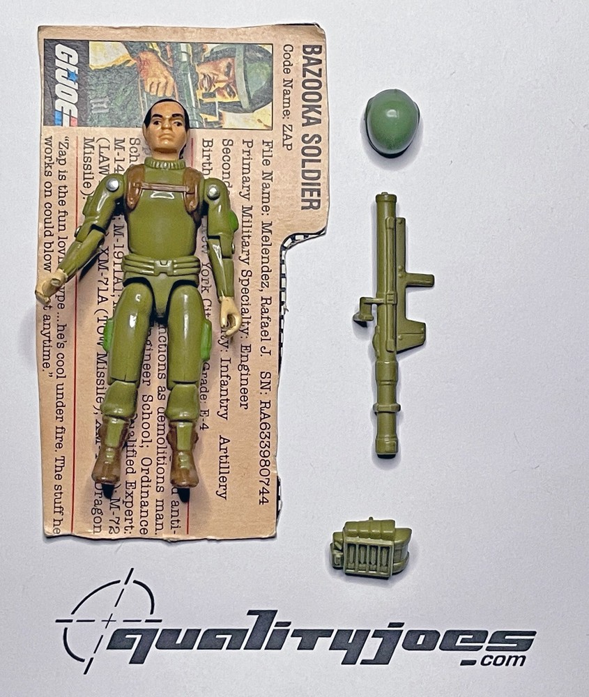 1982 Zap – 100% Complete w/ File Card – No Stamp Thin Handle Bazooka