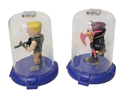 2019 Zagtoys Fortnite Domez Series Jonesy & Drift 2.25″ Figures in Domes