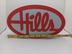 Retro Hills department store logo lightbox sign white/red