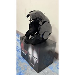 Iron Man MK5 Black 1:1 Helmet Wearable Voice-control Open&Close Cosplay Mask