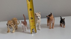 Schleich toy animal action figures german shepherd dog cat leopard wolf lot 5