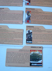 25 PC Variety LOT Hasbro GI Joe File Cards Black Back Factory Cut Vintage ?