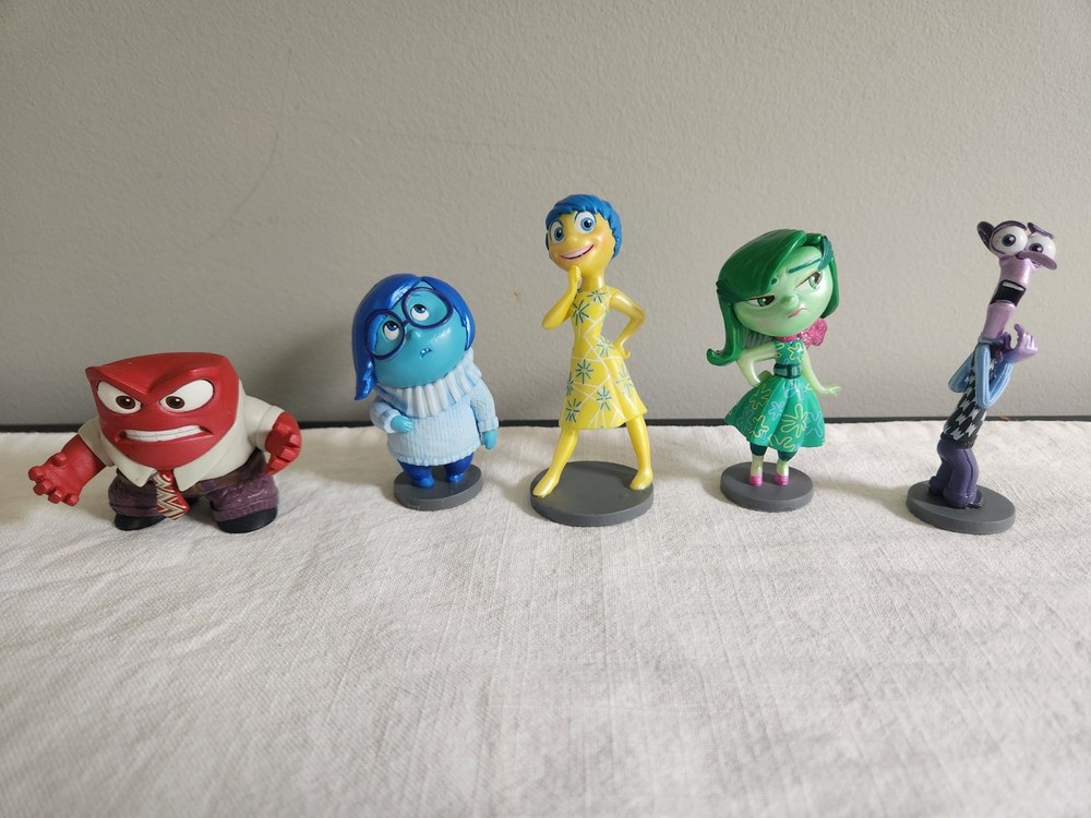 Disney Pixar Inside Out Figures Cake Toppers Joy Anger Sadness Fear Disgust