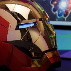 US1:1 Iron Man MK5 Jarvis Deformable Voice Control Wearable Helmet Electroplated