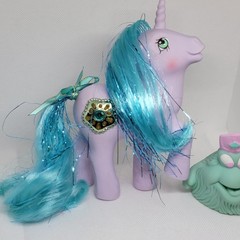 VINTAGE 1987 G1 My Little Pony Princess Sparkle & Bushwoolie Companion Figure