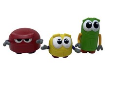 Fisher Price StoryBots Action Figures Netflix Series Set of 3 Green Yellow Red
