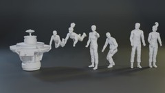 Lost In Space Robinson Family Floating 6 Figures + Astrogator Set 1:35 3D Print