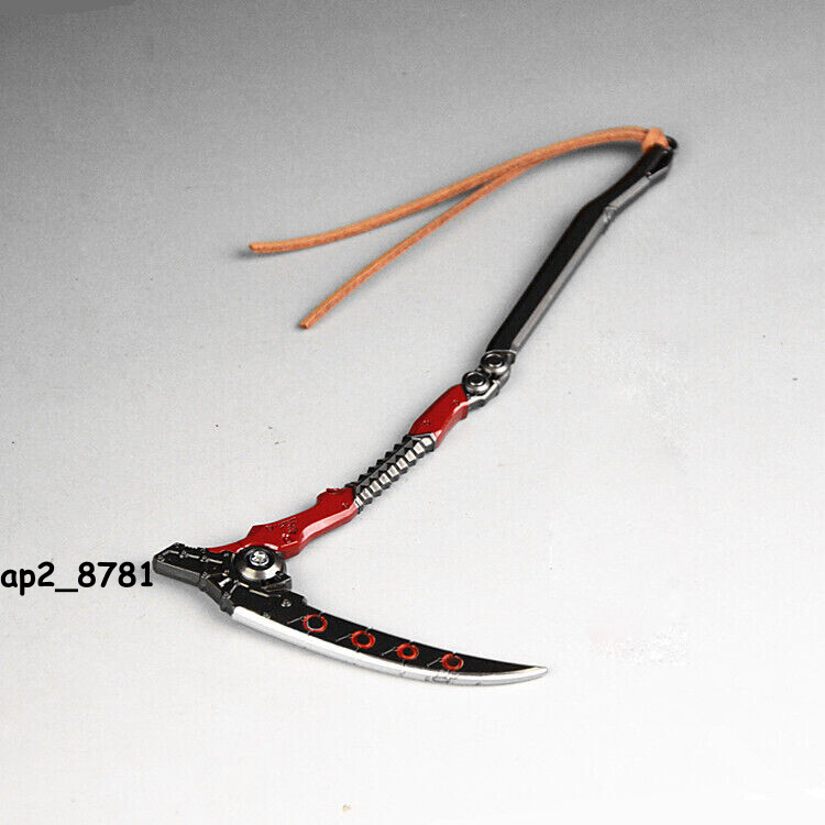 1/6 Metal Dead Man’s Curved Sickle Scythe Grim Reaper For 12” Action Figure