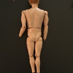 Hasbro G.I. Joe 1964 Nude Action Figure w/ Flocked Hair & Beard Beige/Brown