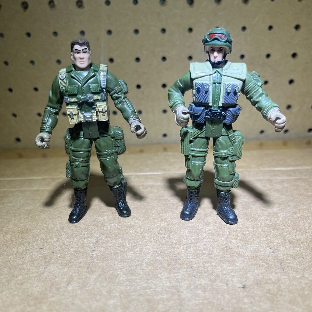LOT OF 2-Chap Mei Army Military Soldier 4″ Tall Toy Action Figure