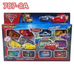 12PCS Cars Lightning McQueen Mater Jackson Storm PVC Pull Back Car Toy Set Gift