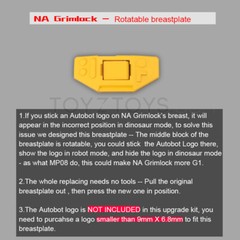 In Stock Rotatable Breastplate Upgrade Kit For NA H44 Umir Grimlock