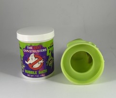 Vintage 1986 Real Ghostbusters Slimer Ecto Plazm Bubble Bath w/ Topper