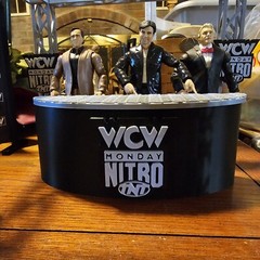 WWE Mattel WCW/NWO Monday Nitro Announce Table With Changeable Logos Accessory