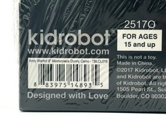 Andy Warhol x Kidrobot: Camo Masterpiece Dunny 8 inch