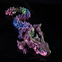 3D Printed Dragon with Wings, 3D Dragon Articulated Winged Dragon for Home CW