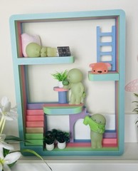 Loft Apartment Display For Smiski, Sonny Angel | Shelf, Desk | 6 Colors Options