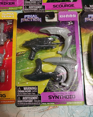 Final Faction lot. Synthoid action figure, Elite gold Steel, scourge, striker +