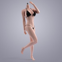 Ant 1/6 Female Mid Bust Pale Skin Flexible Seamless Doll Body 12″ Action Figure