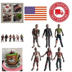 Moveable Joint Zombie Figurines Pack of 6 Safe Non Toxic for Ages 3 and Up