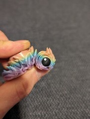 Rose Turtle 3D Printed Articulated Keychain Turtle Eyes Is Hand Painted..
