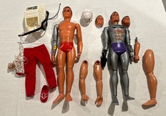 Vtge: MASKATRON ROBOT” & Six Million Dollar Man Action Figures Plus EXTRAS