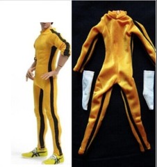 NEW 1/6 Game Of Death yellow kung fu suit w/ nunchakus Set for 12″ figure ❶USA❶