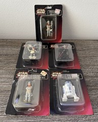 Lot of 5 STAR WARS Episode 1 Figurine Eraser Darth Maul R2 Anakin Sebulba NOS