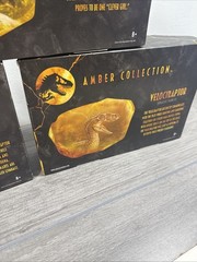 Mattel Jurassic Park Amber Collection Retired Velociraptor Lot JP3 Big One Tiger