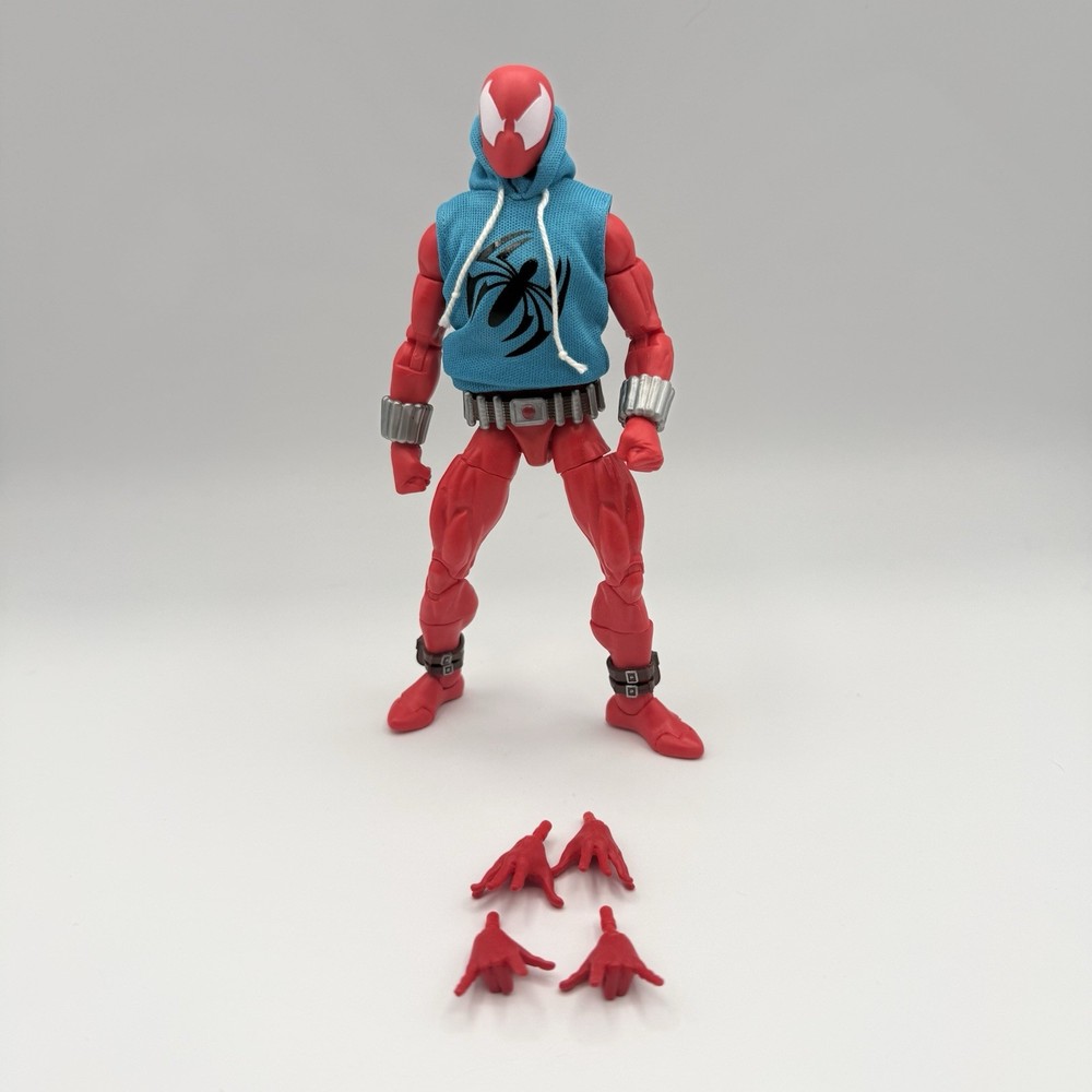 Marvel Legends Retro Carded Scarlet Spider with Soft Goods Hoodie Loose Complete
