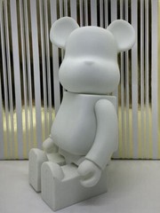 Bearbrick 400% Building Block Bear Violence Bear White Model DIY Paint Medicom
