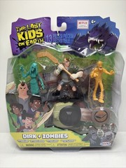 The Last Kids on Earth Jakks Dirk + Zombies Figures Launcher Disc 13 Pc Set NEW