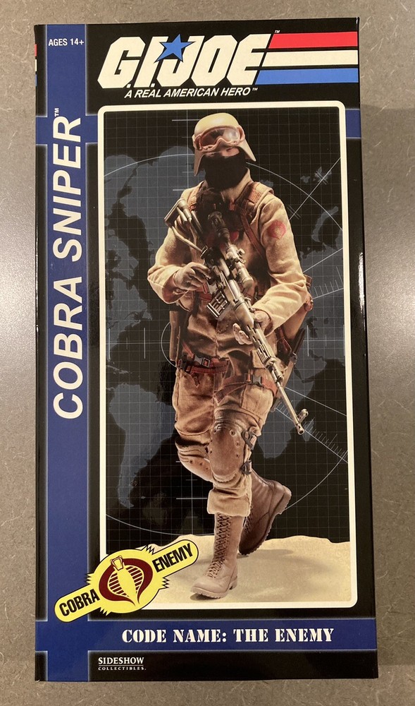 SIDESHOW G.I. JOE COBRA SNIPER THE ENEMY 100078 NEW UNOPENED SHIPS🌎WORLDWIDE