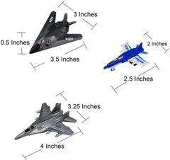 Toy Aircraft Carrier Cargo Plane 18 Warplane Fighter Jets and 6 Extra Vehicles