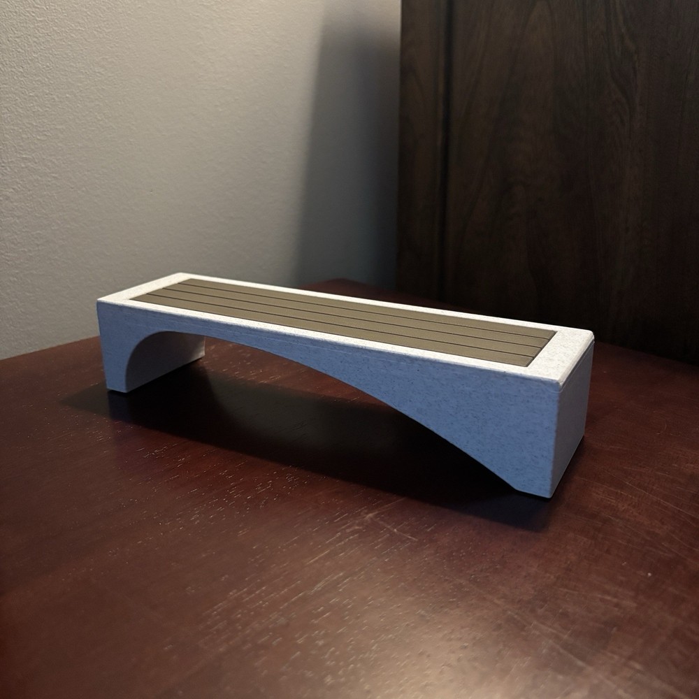 Pro Fingerboard Wave Bench Ledge Obstacle | “Wood” Inlay & “Marble” Plaza Arch
