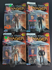 Vintage 1995 Playmates Star Trek Voyager Action Figures Lot of 4 Sealed MOC