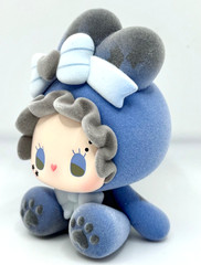 MJ Studio Lucky Emma Bunny Collector Debut Series Midnight Puff Flocked Figure