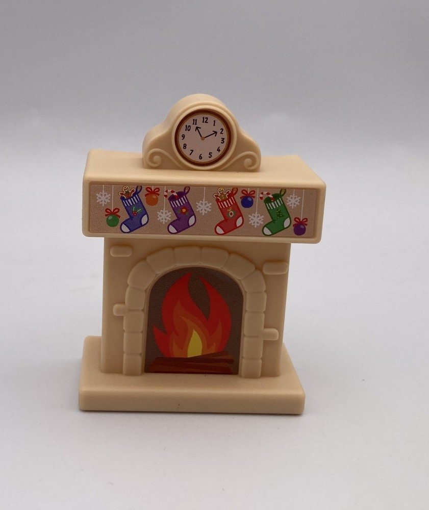 Peppa Pig Hasbro ABD Figure Accessory Advent FIREPLACE Mantle Clock Living Room