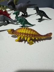 Vintage Dinosaur Toys Lot of 16 Mixed Rubber and Plastic Dino Figures