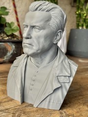 Arnold Schwarzenegger Terminator Bust 6.5” 3D Printed Sci-Fi Collectible Statue