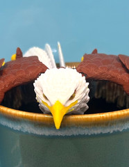 3D Printed Articulated Bald Eagle Bird Flexible PVC Figure w/ 7-Inch Wingspan
