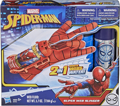 Spider-Man Super Web Slinger, 2-In-1 Shoots Webs or Water, Web Shooter Toy, Role