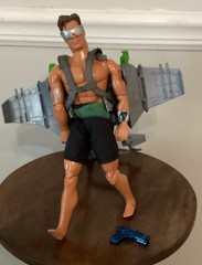 Vintage 2000 Mattel Max Steel N-Tek Agent Action Figure With Jet pack