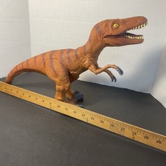 Toys R Us Velociraptor Dinosaur 18” Figure Soft Plastic Rubber 2014