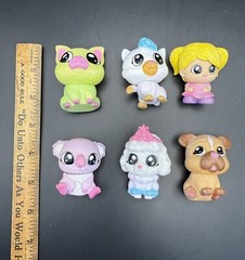 Tic Tac Toy XOXO Blip Friends Glitter Figures & Pets – LOT OF 6 With 2 Wings